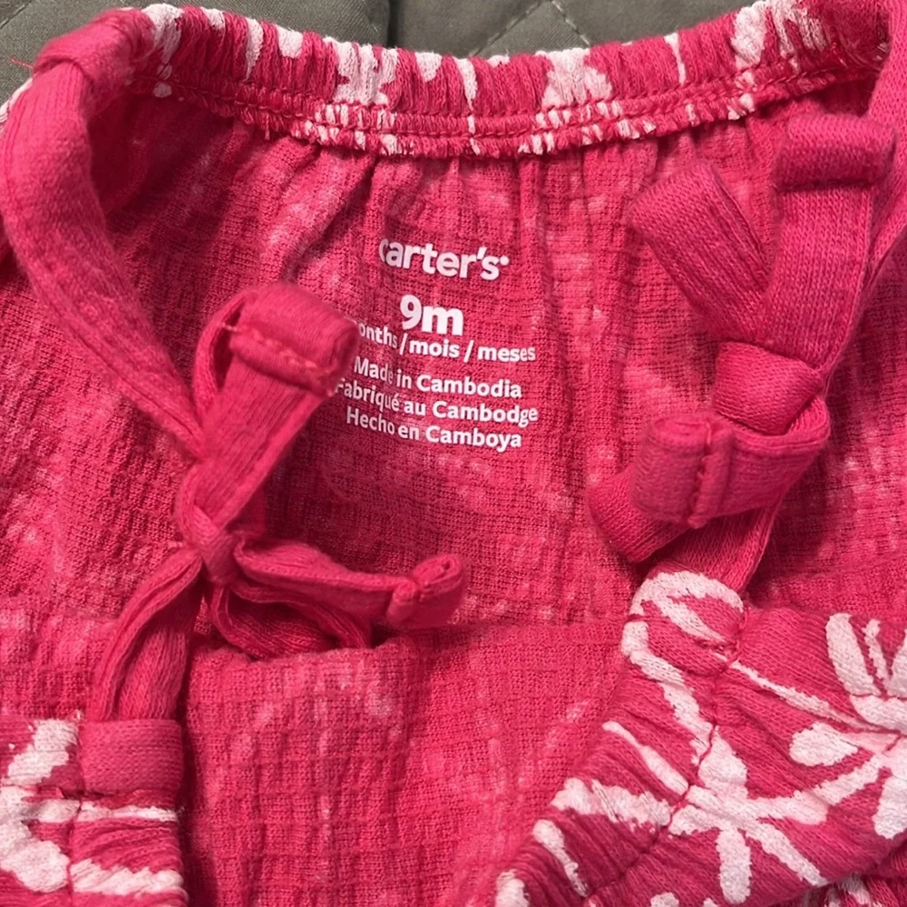 Carter's Baby Girl Geometric Crinkle Jersey Dress/NWT/9 months
